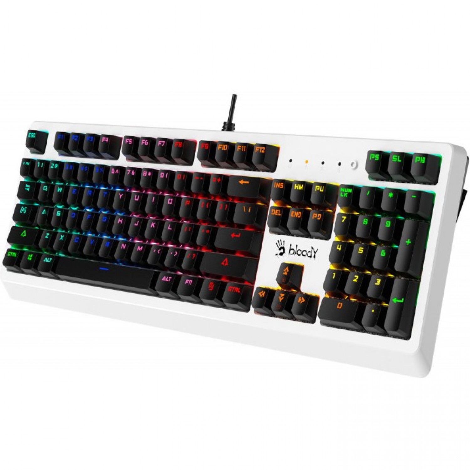 Клавиатура A4TECH BLOODY B810RC FOR GAMER LED USB черно-белая B810RC ...