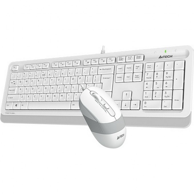 Клавиатура + мышь A4TECH BLOODY FSTYLER F1010 MULTIMEDIA USB серо-белые F1010 WHITE