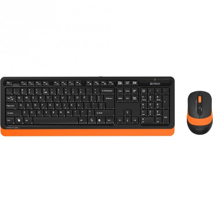 Клавиатура + мышь A4TECH BLOODY FSTYLER FG1010 MULTIMEDIA USB беспроводная черно-оранжевые FG1010 ORANGE