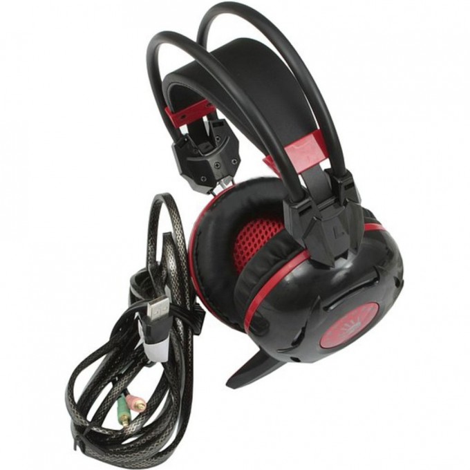 Наушники с микрофоном A4TECH BLOODY G300 2.2м мониторные оголовье черно ...