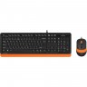 Клавиатура + мышь A4TECH BLOODY FSTYLER F1010 MULTIMEDIA USB черно-оранжевые F1010 ORANGE