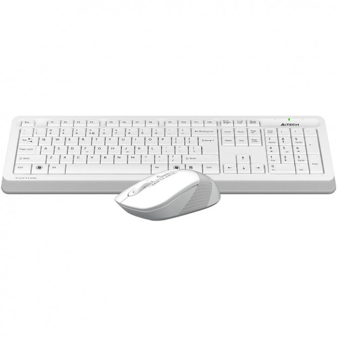 Клавиатура + мышь A4TECH FSTYLER FG1010S USB MULTIMEDIA беспроводная белый/серый FG1010S WHITE