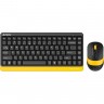 Клавиатура + мышь A4TECH FSTYLER FG1110 MULTIMEDIA USB беспроводная черно-желтые FG1110 BUMBLEBEE