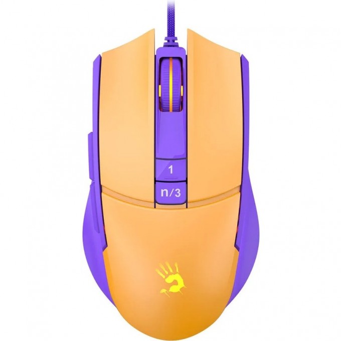 Мышь A4TECH BLOODY L65 MAX оптическая USB желтый/фиолетовый L65 MAX/ROYAL VIOLET