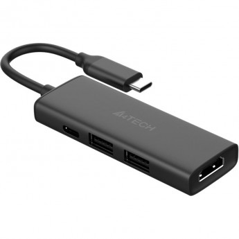 Разветвитель USB-C A4TECH DST-40C серый