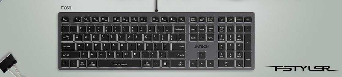 Обзор A4TECH FSTYLER FX60. Проводная ножничная клавиатура с компактными ...