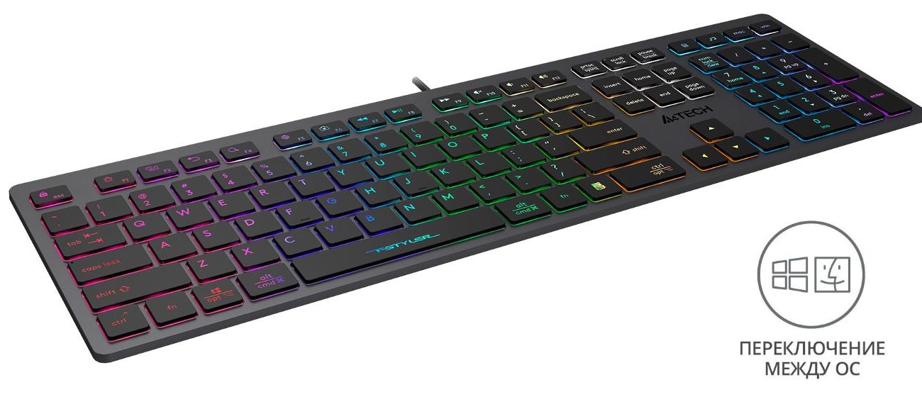 Обзор A4TECH FSTYLER FX60. Проводная ножничная клавиатура с компактными ...